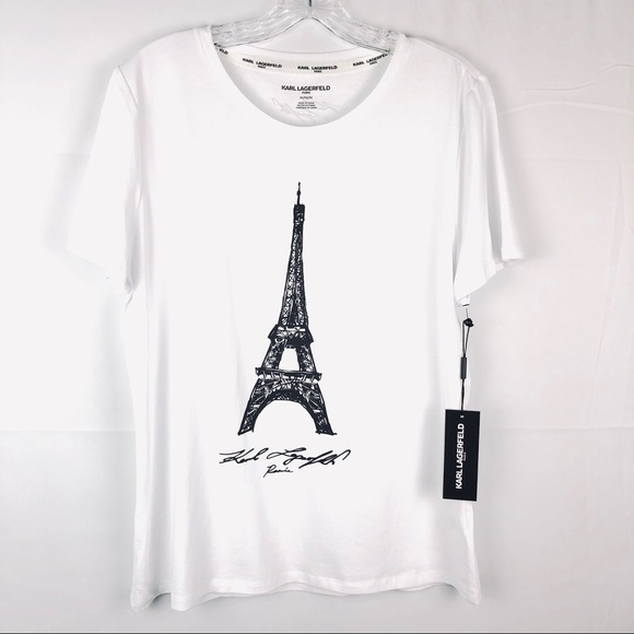 Karl lagerfeld eiffel tower t shirt Clearance